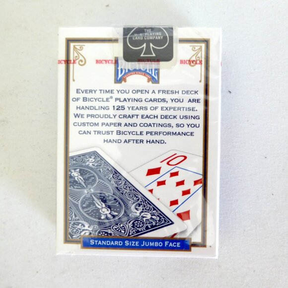 NEW LARGE FORMAT JUMBO FACE BICYCLE PLAYING CARDS STANDARD SIZE EASY READING - Picture 2 of 9